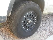 bedliner sprayed oem wheels