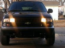 blacked out grill and darkin bumper lights