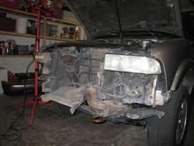Front ready to insert body lift.