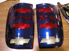 My custom painted taillights