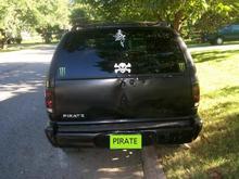 Back View..tailgate hit..hammered some of it out..and rear bumper..Alot better than what it did look like..