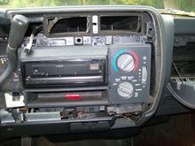 Dash bezel removed