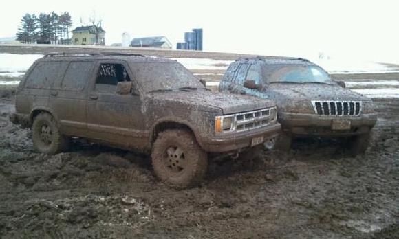 playin in the mud.