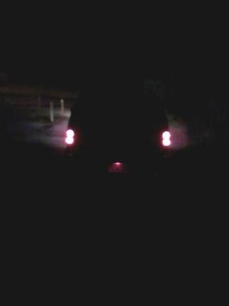 Blazer at Night.  Euro taillights and red license plate bulb.