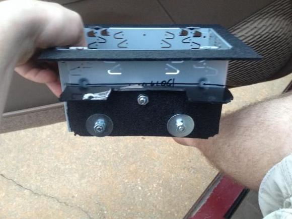 Bolted and superglued everything to the metal frame the CD player is going to sit in