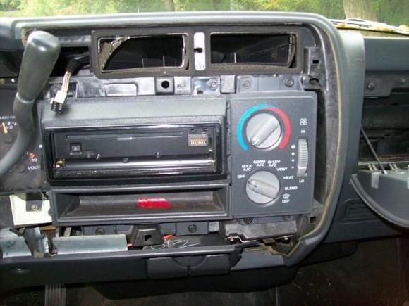 Dash bezel removed