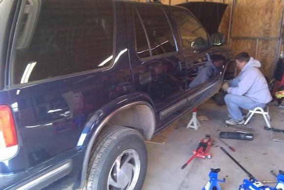 working on blazer