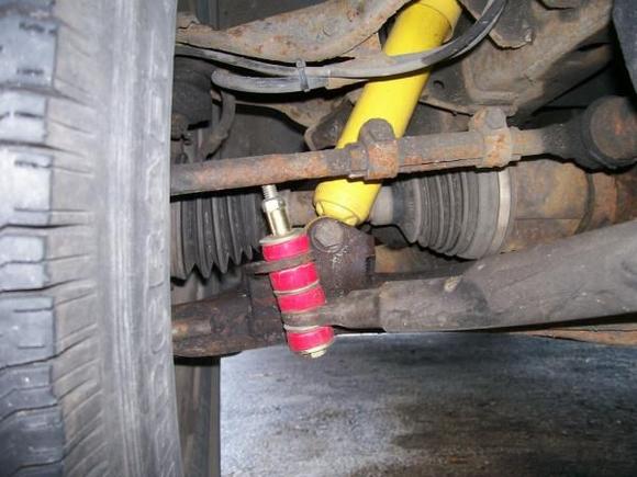 Poly sway bar links, Monroe shocks