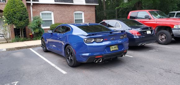 Just a pretty picture to show the dual mode exhaust, and I love the color. I added the SS wing, the diffuser at the bottom, and everything in between.