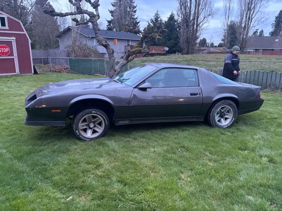 Was told this is an 84 z28 5 speed , vin checks out. I just can’t final any SOLID Color z28 and want to know if this was repainted or a rare solid color. Also I have leather and cloth zebra stripped seats and door panels. Someone please tell me what I have here. It says z28 5.0 H/O on the dash in red decal. Clean title. Owner said it’s original paint.