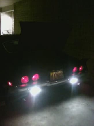 custom rear light setup, reds all the way across and the backup light are from a '69