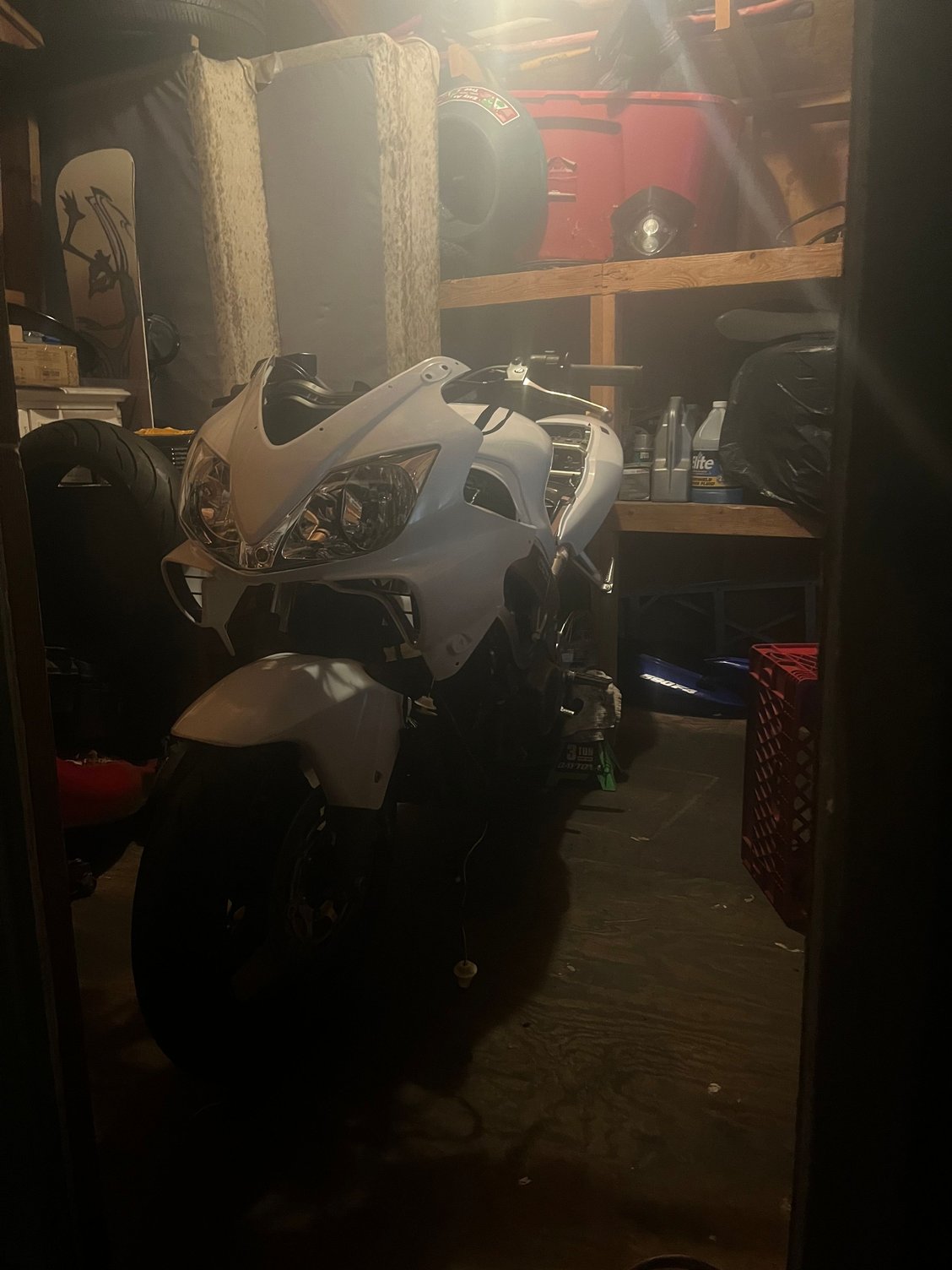 waiting for fairing bolts, doing coolant flush soon 