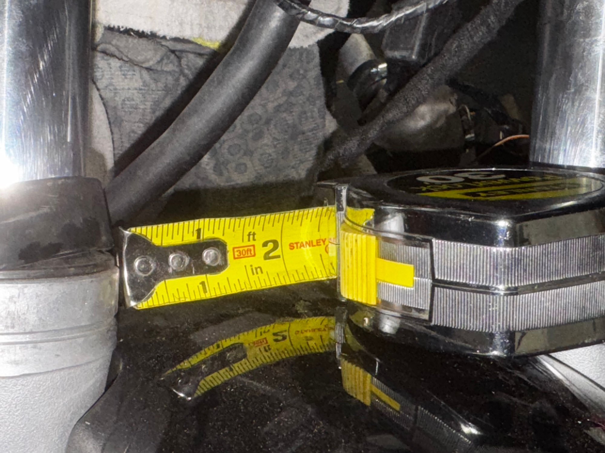 This shows 2 1/2� plus the 3� of the tape measure.
