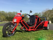 Custom Mid-engined trike built over 3 years in my garage.