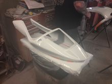 Tail section in paint shop
