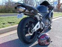 lowered 3 inches, good shot of the under tail kit