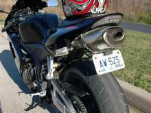 I just installed rear stunt pegs and Yoshimura RS-5 exhaust. Too cold in St. Louis to take pictures of it now.