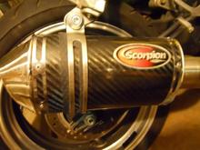 exhaust, Scorpion's shorty carbon fiber.  Loud, can you hear me now.