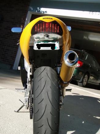 Integrated tail light when operating