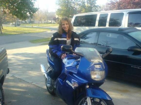 the ex on my bike...hot right?