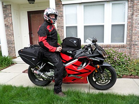 Ready for a two day trip with new nelson rigg saddle and tank bag