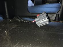 Side view under passenger seat