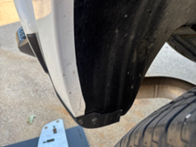 Passenger wheel well prior to install