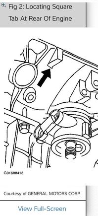 Arrow marks correct position.
