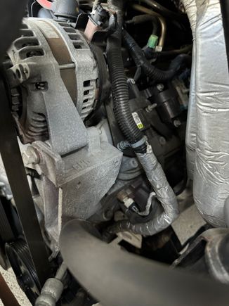 Left side of engine 