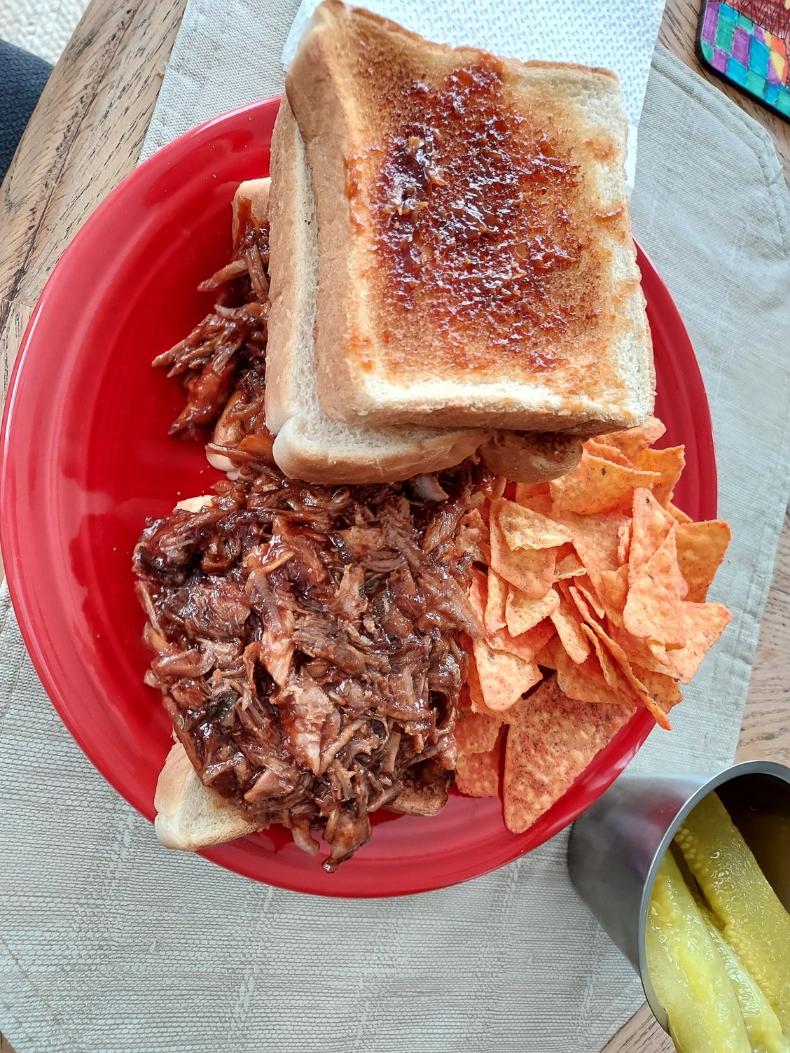I didn't have any hoagie style buns so I settled for Texas Toast.