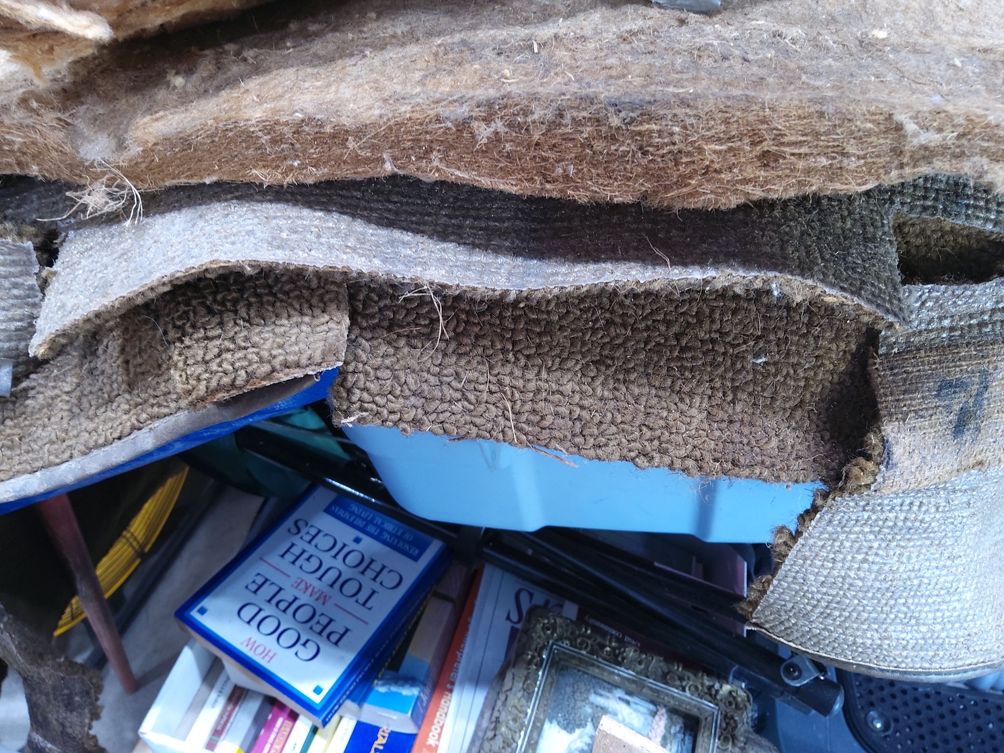 The old original jute padding. 