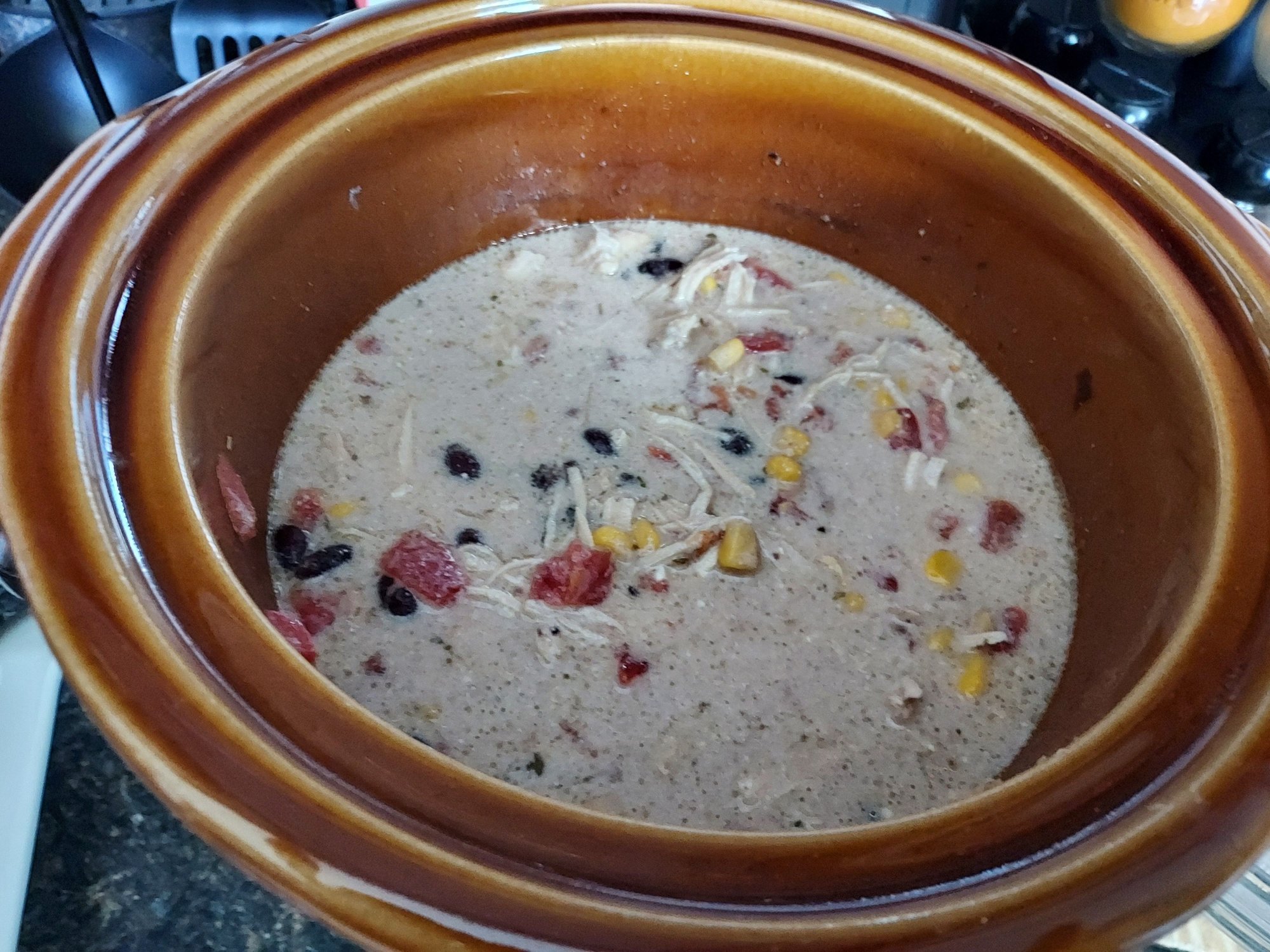 Looking forward to Dawn's White Chili w/ shredded chicken for dinner!  She's making homemade biscuits to go with it.