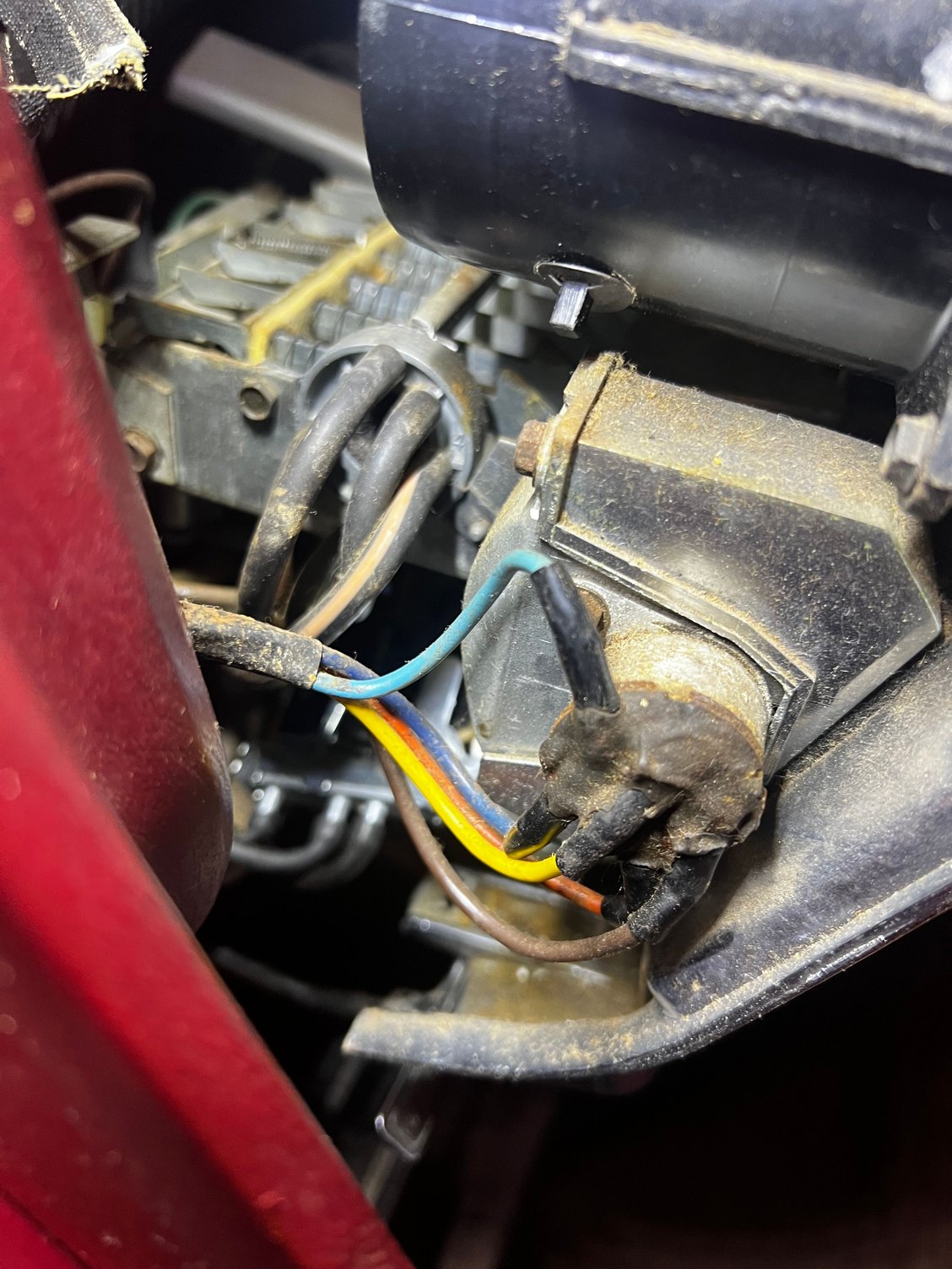 You do not have to disconnect these wires from the left side of the heater controls