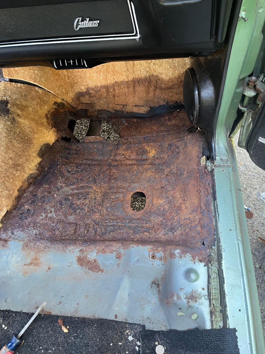 passenger side floor
