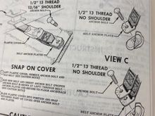 Belt installation hardware details. 