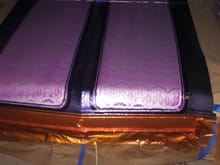 Used gloss grape over metallic silver for racing stripes on top of a rich dark purple metalflake base.