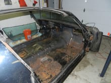 Rusted floor pans and toe board