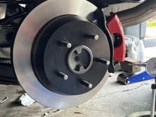 New wheel bearings, rotors, pads and parking brake shoes.