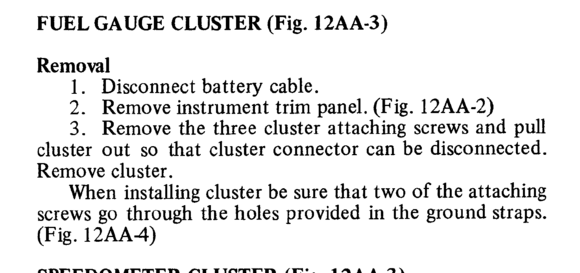 Remove Fuel Gauge Cluster