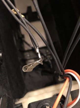 2 black wires with silver clip