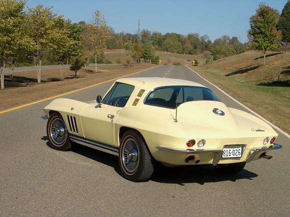 1965 Sting Ray coupe.  Restored and sold back to its original owners in 2013.