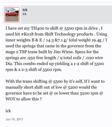 A couple govenor recipes I found on V8Buick forum