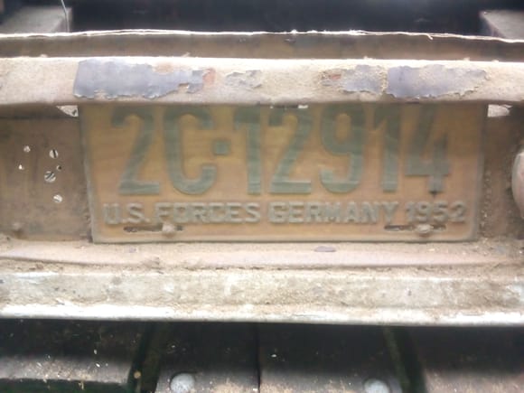 The original plate.  The car survived WW2 in Germany.