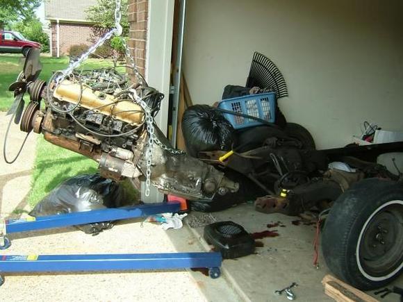 2005 0813Image0003-this 350/350 combo sits in my backyard now.  I'm thinking aluminum heads, intake, FI, &amp; possible twin turbo down the road.