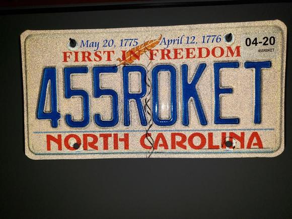 Old plate...hated to lose it