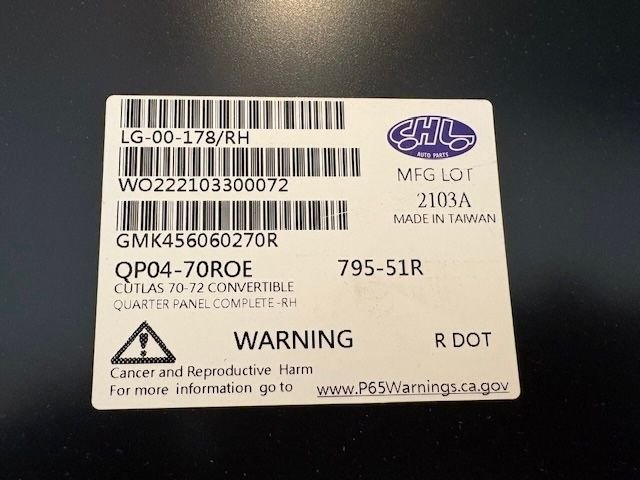 Made in Taiwan. Do I wish it was USA?  Sure do, but I’m just happy that some company somewhere actually sees value in making and marketing them.  Hoping they fit well.  We shall see.