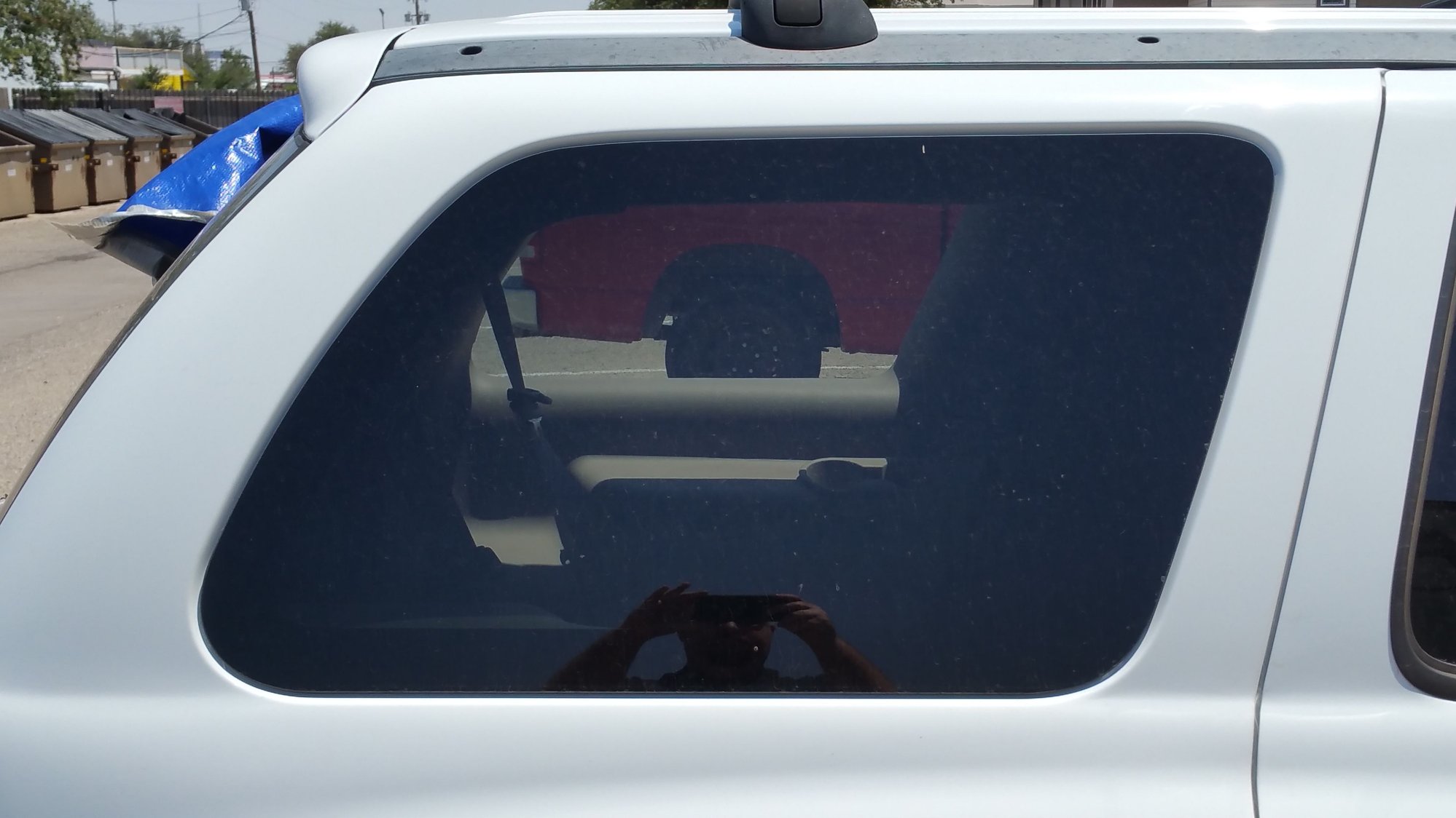 03 Durango Driver Side Rear Quarter Glass Back Most Window