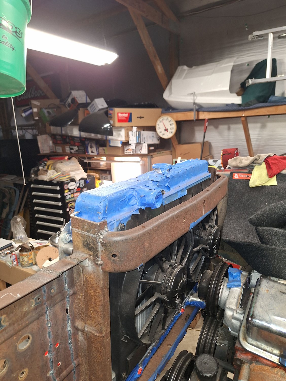 Top of core support rotated.