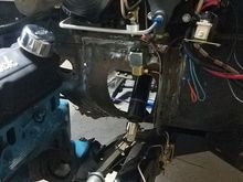 Brake and clutch lines. I like them straight and clean. The wires will be run along the fender. I might try and run them under. 