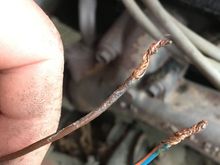 These two wires I'm still unsure about, I traced them back to the image below which is some sensor I can't find out cause Haynes sucks. 